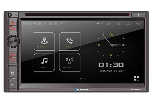 BLAUPUNKT Concord20 Double Din Car Stereo in-Dash 6.9-Inch Touchscreen Multimedia DVD/CD Receiver with Bluetooth, AM/FM, Aux Input, USB Port, MicroSD Car Slot BLAUPUNKT Concord20 Double Din Car Stereo in-Dash 6.9-Inch Touchscreen Multimedia DVD/CD Receiver with Bluetooth, AM/FM, Aux Input, USB Port, MicroSD Car Slot